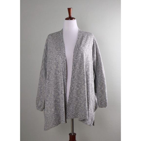 ANN TAYLOR LOFT NWT $69 Heather Gray Sparkle Cardigan Sweater Top Size Large - Picture 1 of 6